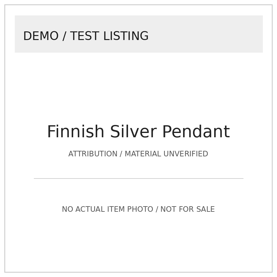 [DEMO] Modernist Silver & Rock Crystal Pendant | Attribution Pending